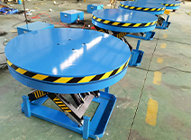 Motorized Scissor Lift Table 360 Degree Rotary Round Stage Platform