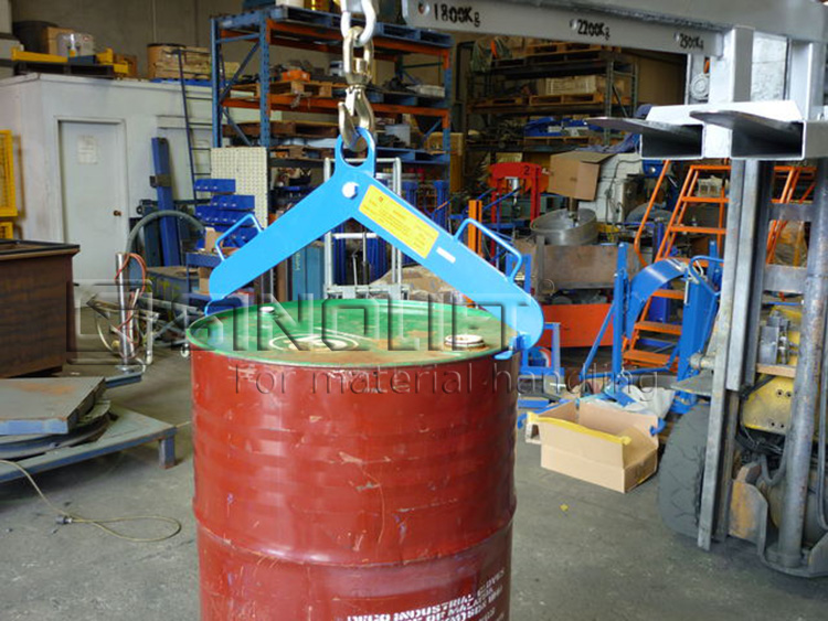 Overhead Crane Hook Suspended Fully Automatic Drum Tongs Lifter